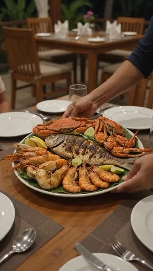 Fresh seafood, served close to your room.